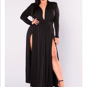 Black long maxi dress